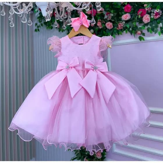 Vestido Autêntico Marie Bebe Mia Rosa Bebe
