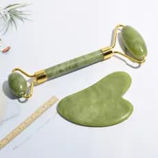 Rolo Pedra de Jade Placa Gua Sha Massagem Facial Anti Ruga Facial Massage Roller