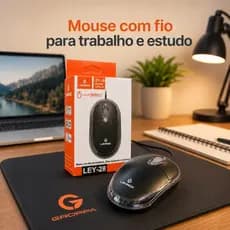 Mouse Óptico USB Com Fio 1200 DPI 1 UN Kit 2 Plug Play Para PC Notebook Trabalho Estudo Gamer