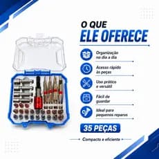 Kit Chaves e Bits 35 Peças Precisão Torx Fenda Phillips Celular Notebook Eletrônicos Reparo Multiuso