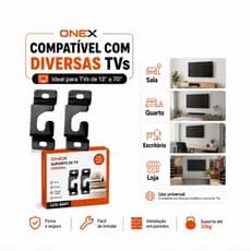 Suporte Fixo TV Universal Parede Smart TV LED LCD 14 a 55 Polegadas Reforçado Fácil Instalação Aço