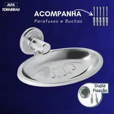 Saboneteira Suporte para Sabonete Porta Sabonetes de Parede Inox Banheiro Lavatório