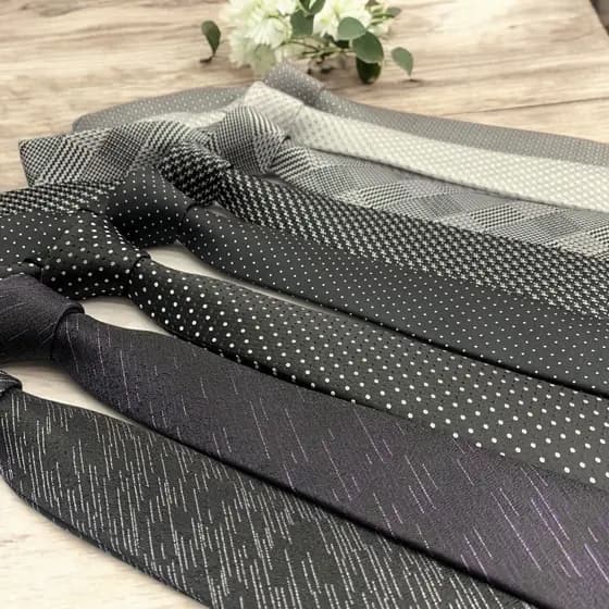 Gravata fina masculina de luxo, poliéster, seda, cor sólida, bolinhas, jacquard fino, gravata para padrinhos