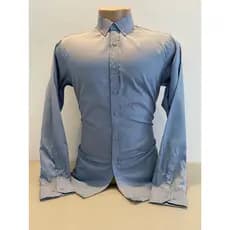 Camisa Social Masculina - 65% Poliéster, 35% Algodão,