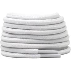 Cadarço Roliço Para botas coturnos cano médio redondo - Branco e Preto 1,20 cm 2 pares
