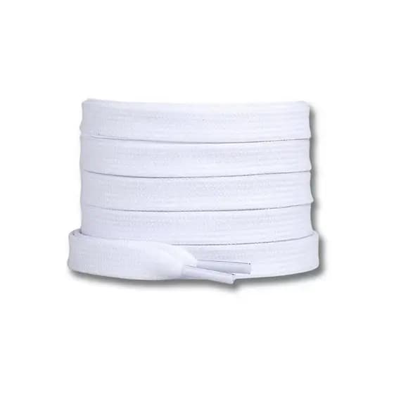 3 PARES DE CADARÇO CHATO POLIÉSTER - PARA TENIS 1,20M PREMIUM 8 mm Branco ENVIO IMEDIATO