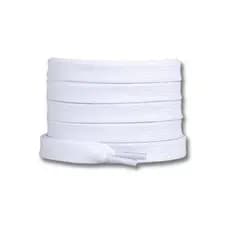3 PARES DE CADARÇO CHATO POLIÉSTER - PARA TENIS 1,20M PREMIUM 8 mm Branco ENVIO IMEDIATO