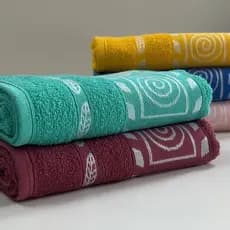Toalha de Banho Grande Super Absorção - Folha (140 x 70 CM) Sortidas