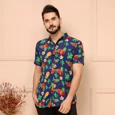camisa florida masculina