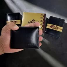 Mini Carteira Masculina Slim Couro Legítimo Preta Compacta Porta Cartões