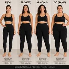 Calça Legging Peluciada Feminina Sem Transparência