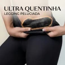 Legging Feminina Peluciada Flanelada Cintura Alta Inverno