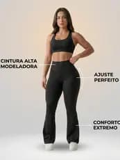 Calça Flare Suplex Feminina Não Transparente Academia