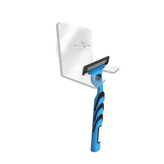Suporte 2 Em 1 Barbeador Escova Dental Com Ventosa Em Acrílico Transparente