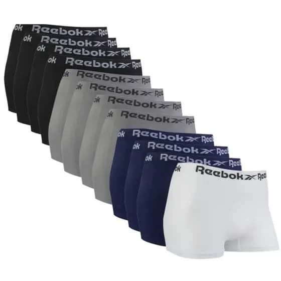 Kit Cueca Boxer Box Reebok Microfibra Sem Costura Confortável