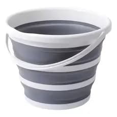 Balde de Silicone Dobrável Retrátil 10 Litros Compact Multiuso Casa Lavanderia Apartamento Motorhome