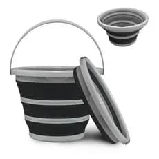 Balde Dobrável Retrátil 10 Litros Silicone Original Multiuso Portátil