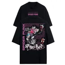Ripfire Camiseta Oversized Spider Punk  Streetwear Masculino Unissex
