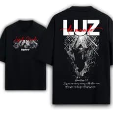 Ripfire Camiseta Oversized Luz do Mundo Moda Cristã 100% Algodão