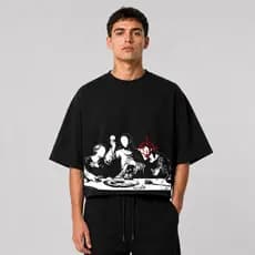 Ripfire Camiseta Oversized Boxy Streetwear Masculina Santa Ceia Aim Tamanhos Grandes