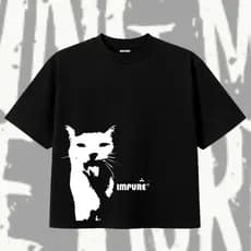 Camiseta Boxy Gato Scream – Y2K Aesthetic Archive Algodão Streetwear