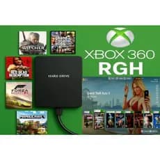 HD 500GB Xbox 360 com case interna RGH/Aurora com 246 títulos de Xbox 360 + jogos retro