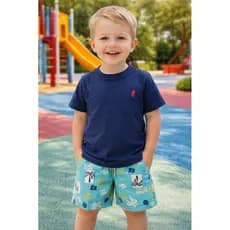 Conjunto Infantil Menino Camisa Bermuda Estampa ALEATÓRIA Roupa Infantil Menino Roupa Estilosa Menino