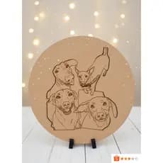 Presente Personalizado Retrato na Madeira MDF - Foto Gravada a Laser