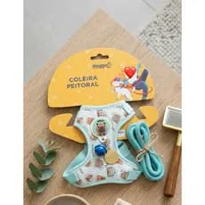 Kit Coleira Peitoral Capivara porte médio