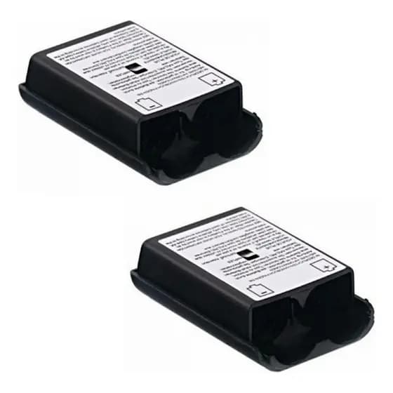 2 Capas Suporte Tampa Pilha De Controle Preta Xbox360 Preta
