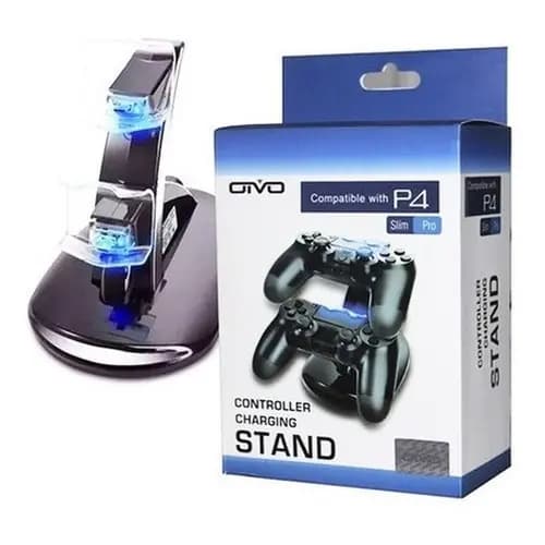 Carregador Duplo Para Controle Ps4 Dualshock4 Base Vertical ase Carregador Duplo para Controle Dualshock 4 - PS4