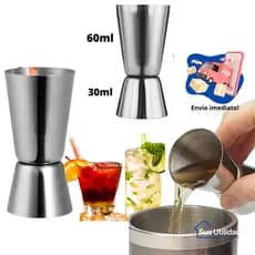 Dosador Medidor Duplo de Doses para Bebidas e Drinks Profissional