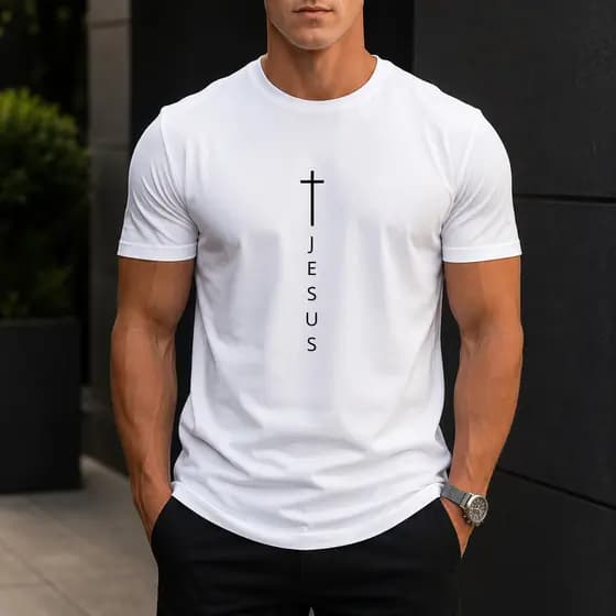 Camisetas Masculinas, Camisa Adulto, Camisetas jesus, Camisetas Algodão, Camiseta religiosa