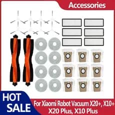 Acessórios Para Xiaomi Robô Vácuo X20 + X10 + X20 Plus X10 Peças Escova Lateral Principal Filtro Hepa Mop Pano Saco De P