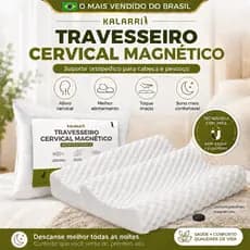 KIT Travesseiro CERVICAL Counter Pillow Fisilife Tecnologia Ortopédico MAGNÉTICO Terapêutico