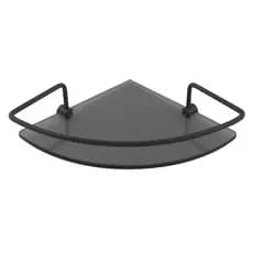 Porta Shampoo Canto Redondo Para Banheiro Preto Fosco