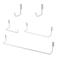 Kit Acessórios Banheiro 5 Peças Slim Cromado Redondo – Porta Toalha, Papel Higiênico e Cabides