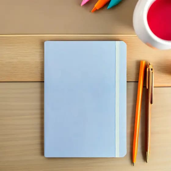 Caderno Pequeno Capa Dura Caderneta Tamanho 14, 5x10,5 Mini Caderno Azul para Anotações