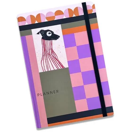 Planner Semanal A5 Não Datado Capa Dura com Elástico e Marcador Costurado à Mão