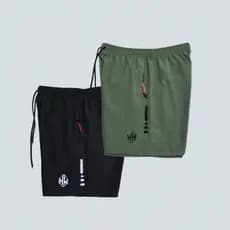 Kit 2 Bermuda Short Tactel Com Elastano Short Masculino Academia Treino Esporte  Praia Basico Liso