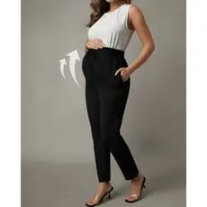 Calça Gestante Viscolycra Premium Soltinha Com Bolso Cintura Alta Confortável Gravida Maternidade
