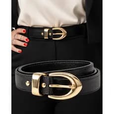Cinto Feminino Plus Size Social Elegante Fino Alfaiataria Casual Escritorio Fivela Ponta P ao G3