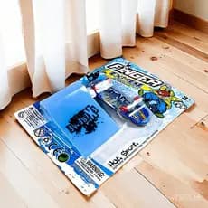 Brinquedo de Skate de Dedo de Plástico, Skate de Dedo Dupla Face + Prancha Deslizante, Mini Skate de Mesa para Crianças,