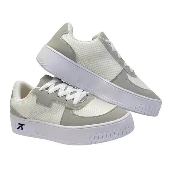 Tenis Feminino Casual Sola Bicolor Estiloso e Elegante Dia a Dia Academia