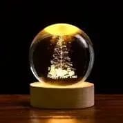 Luminária Decorativa de mesa globo de LED bola de cristal 3d enfeite universo USB