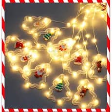 Decoração Cascata Natal Com Pisca Pisca Led