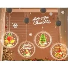 Decorativa Luz Acrílico De Natal Lâmpadas Decoração Festa  Pendentes De Janela Para Natal Ano Novo