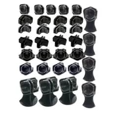 60 Conectivo + 10 pés 7 cm para vidros ou aramado / Conector para balcão modulado