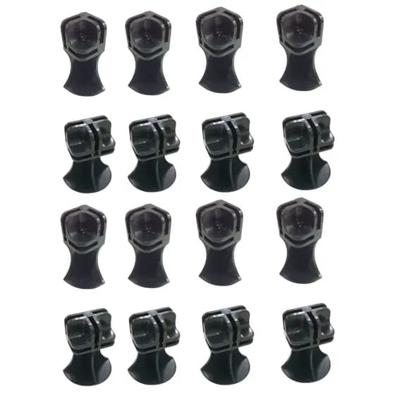 Pé Conectivo para balcao de vidro Meio 1/4 F (10 Un) - Preto