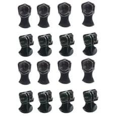 Pé Conectivo para balcao de vidro Meio 1/4 F (10 Un) - Preto